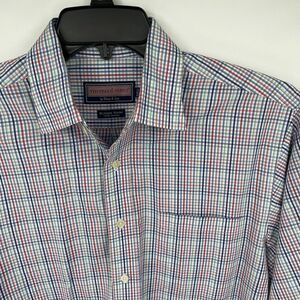 Vineyard Vines Men's Medium Plaid Long Sleeve‎ Burgee Shirt